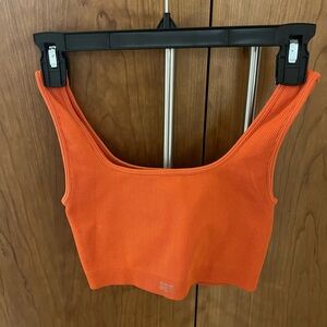 SET Active Orange Ribbed Sports Bra Top